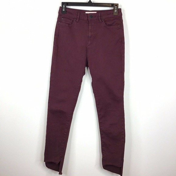 DL1961 Chrissy Trimtone Skinny Rouge Noir Jeans - Picture 6 of 12